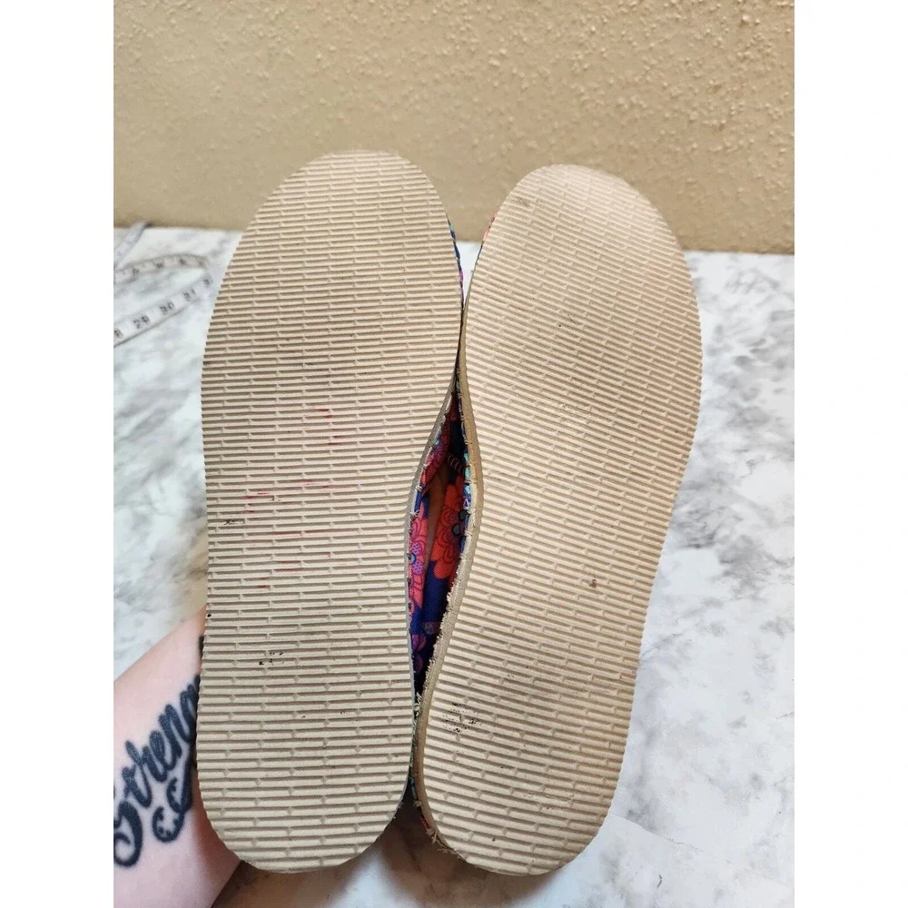 Havaianas‎ Womens 7 Blue Floral Espadrille Slip On Liberty London Paisley Shoes